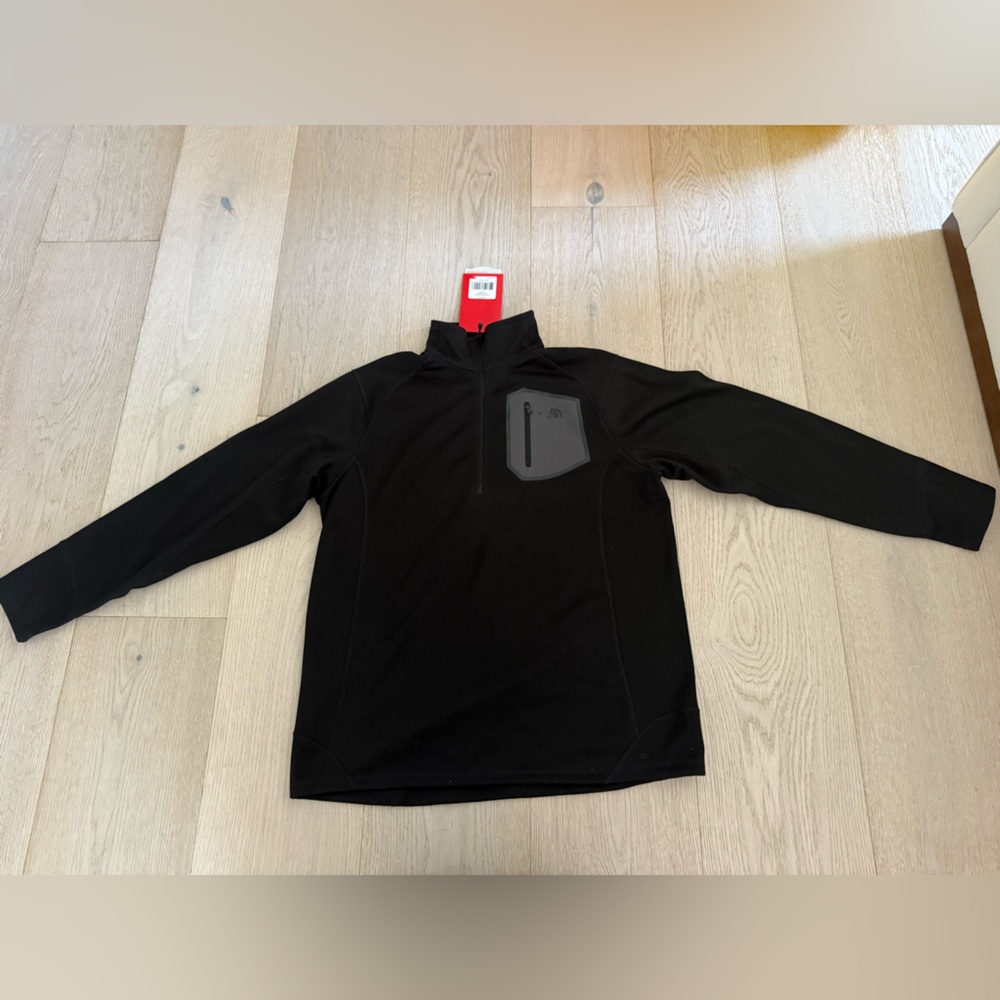 The North Face Black and Gray Quarter-Zip Pullover